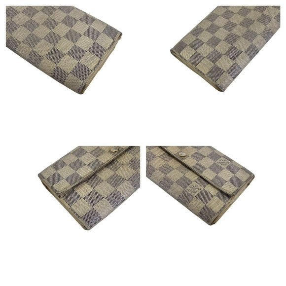 AUTHENTIC Louis Vuitton  WALLET LV Long Portefeuille Sarah White Damier Azul 183 - Picture 5 of 13